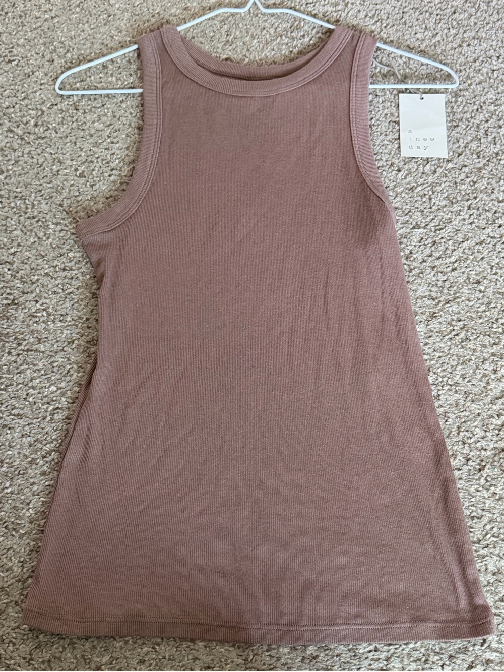 A New Day  Ribbed Tank Top - Sleeveless Crew Neck